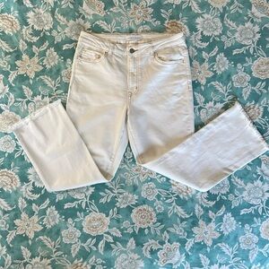 Flying Monkey Distressed White Jeans